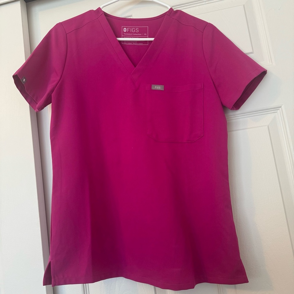 Pink FIGS Scrub Top